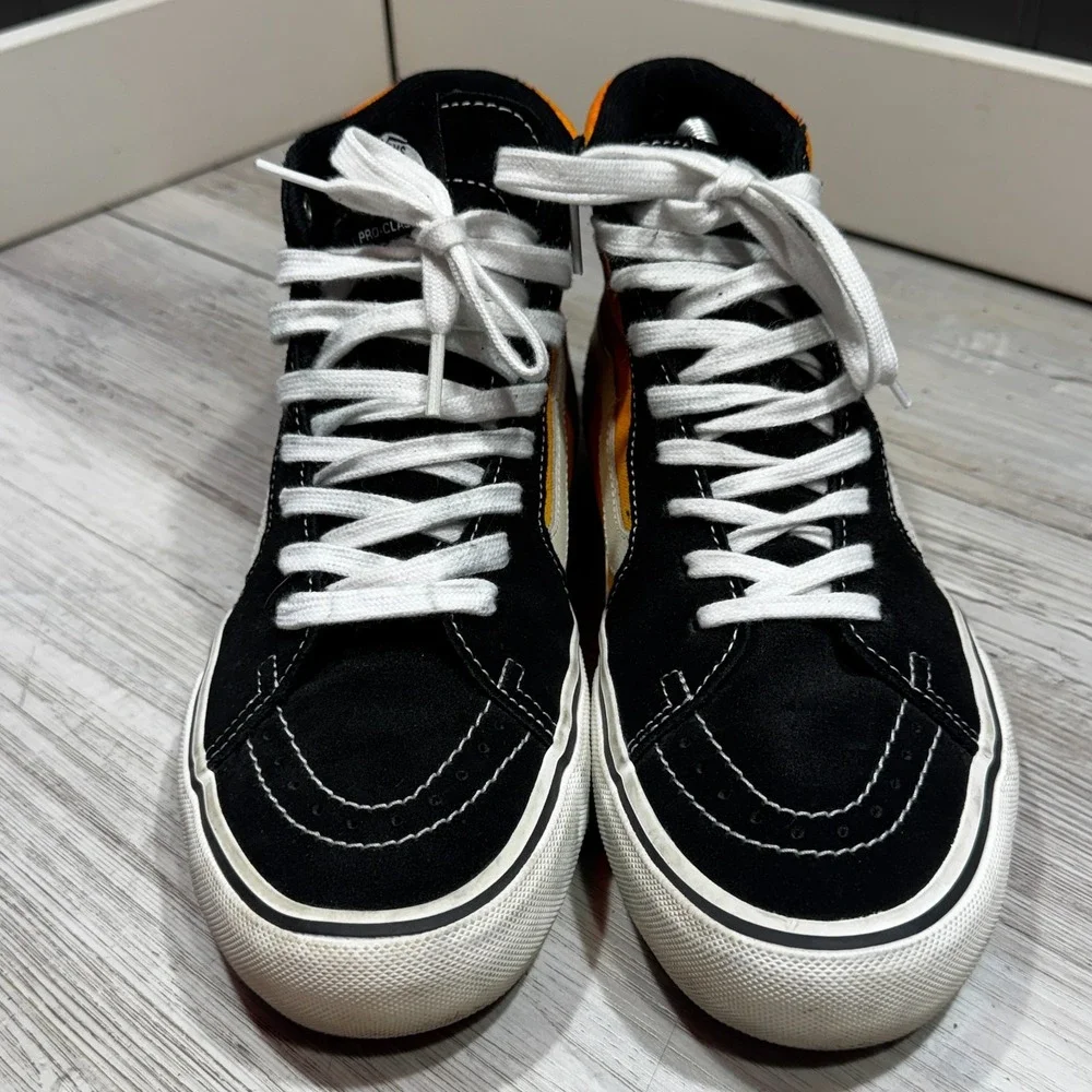 Vans Sk8 Hi Pro Fade Black Orange White VN0845JDSWE Men's Size 7.5